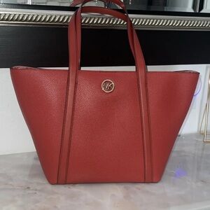 MICHAEL KORS  Leather Tote Shoulder Bag NWT red